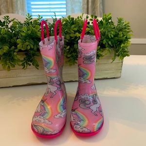 🦄 ☔️ NWOT Storm Kidz Unicorn Rain Boots